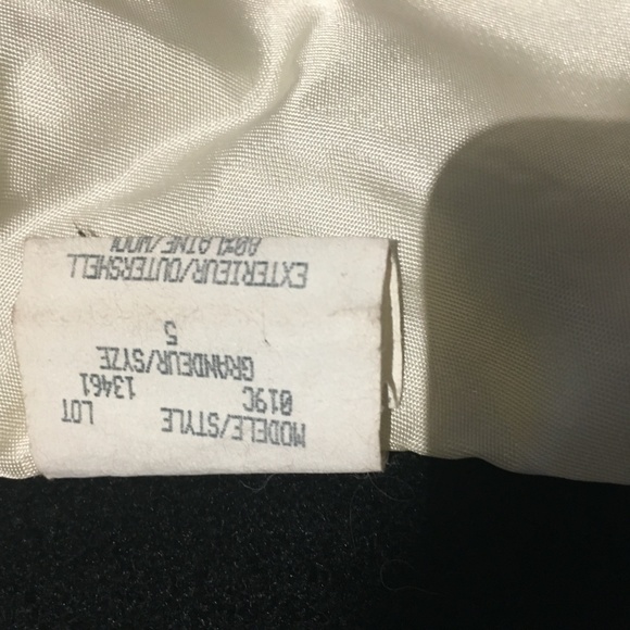 Women's tri-colour hooded wool coat, size 5 - Picture 4 of 13